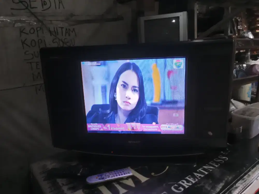 Jual tv 21in slim SHARP Alexander nomines harga 320 nego siap antar