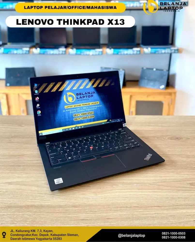 Lenovo Thinkpad X13/intel i7 gen 10/8GB/256GB/TERMURAH