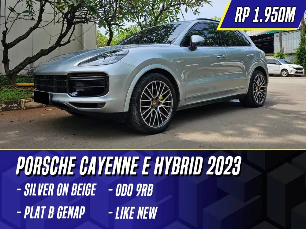 Porsche Cayenne E Hybrid 2023 Silver on Beige Abu Abu Cayene E-Hybrid