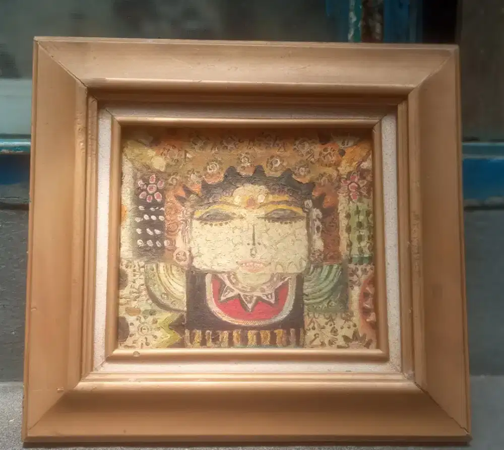 Lukisan bali kanvas timbul