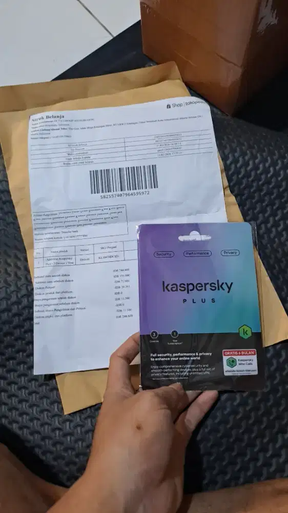 ANTIVIRUS KASPERSKY PLUS - 3 DEVICE 1 YEAR BELUM PERNAH DI PAKAI