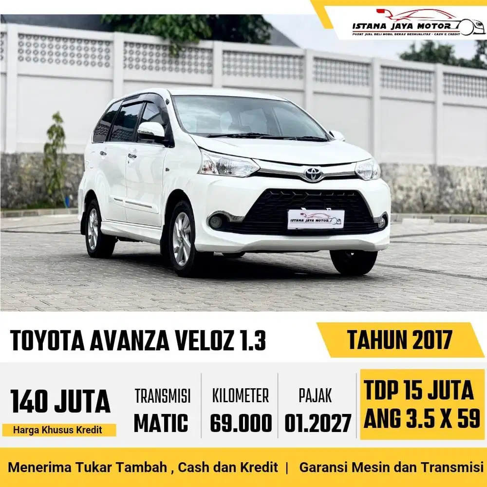 KM 69RB Toyota Avanza 1.3 Veloz AT 2017 Putih