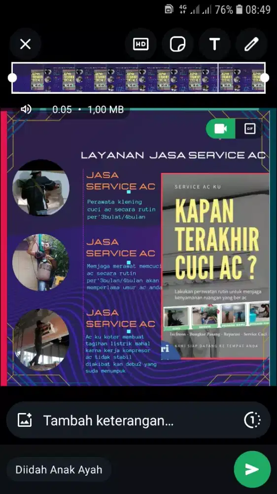 Jasa servis service ac cuci ac pasang ac bongkar pasang ac isi freon