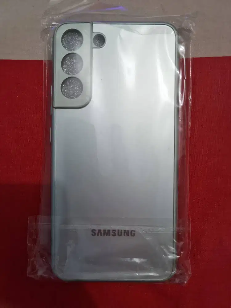 Casing Premium Pro Steel Metal Silicon Samsung S22+(Plus) Warna Silver