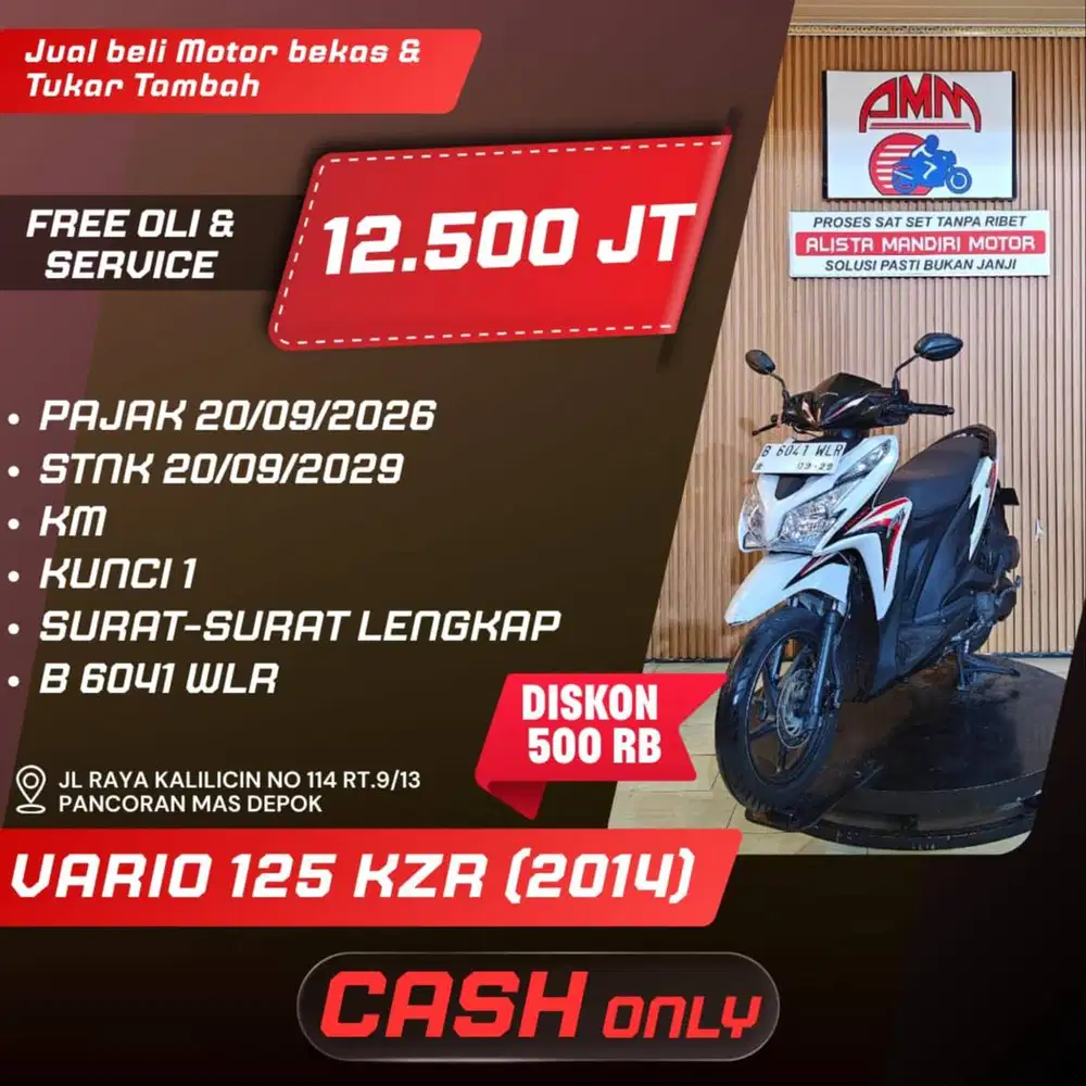 VARIO 125 KZR 2014 PAJAK HIDUP CASH ALISTA MANDIRI MOTOR KREDIVO GOPAY