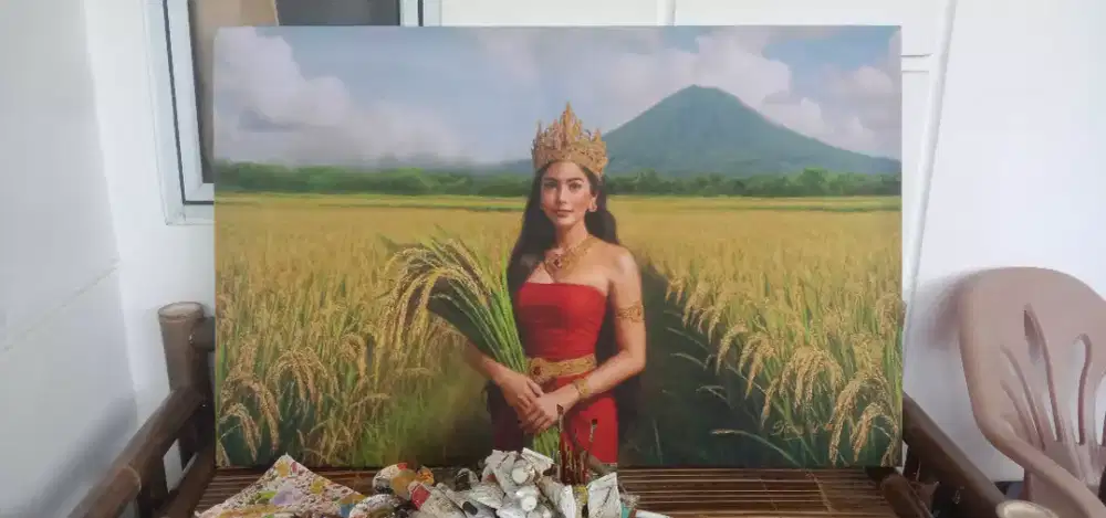 Lukisan digital Dewi padi panen