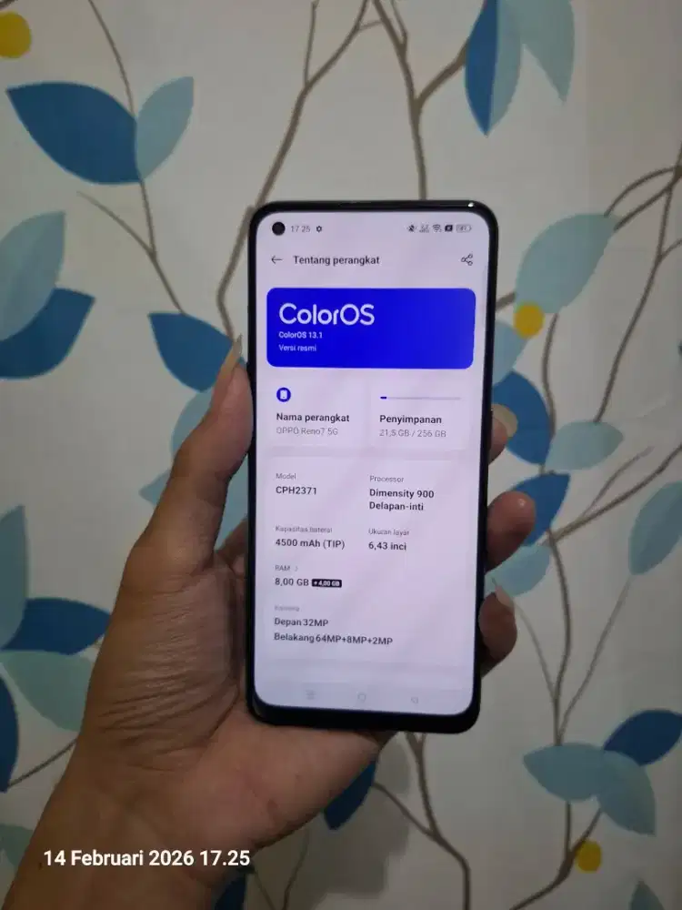 Oppo reno 7 5g 8/256