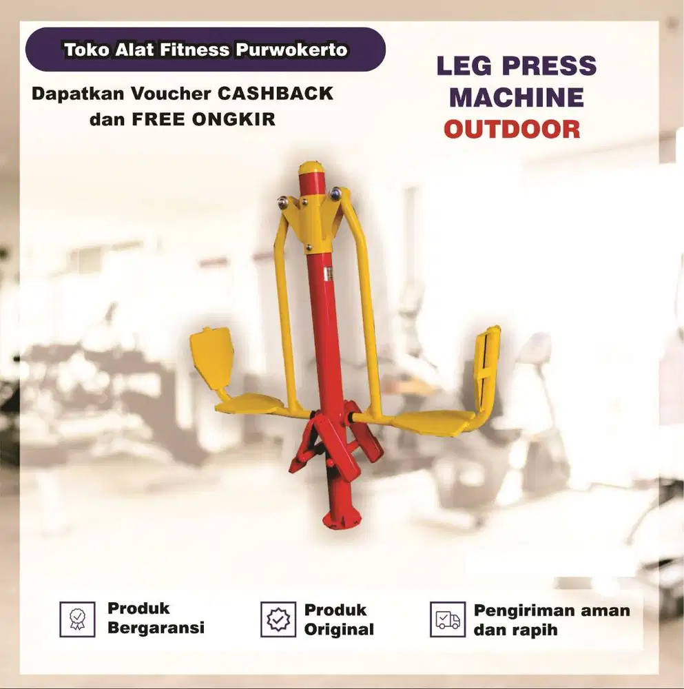 alat fitness outdoor taman double leg press anti karat