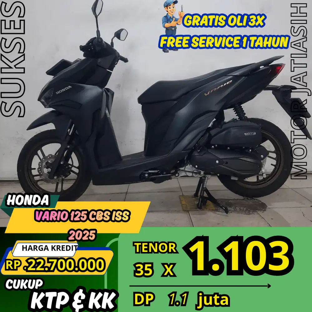 PROMO SPESIAL HONDA VARIO 125 CBS ISS 2025 SYARAT KTP&KK AJA