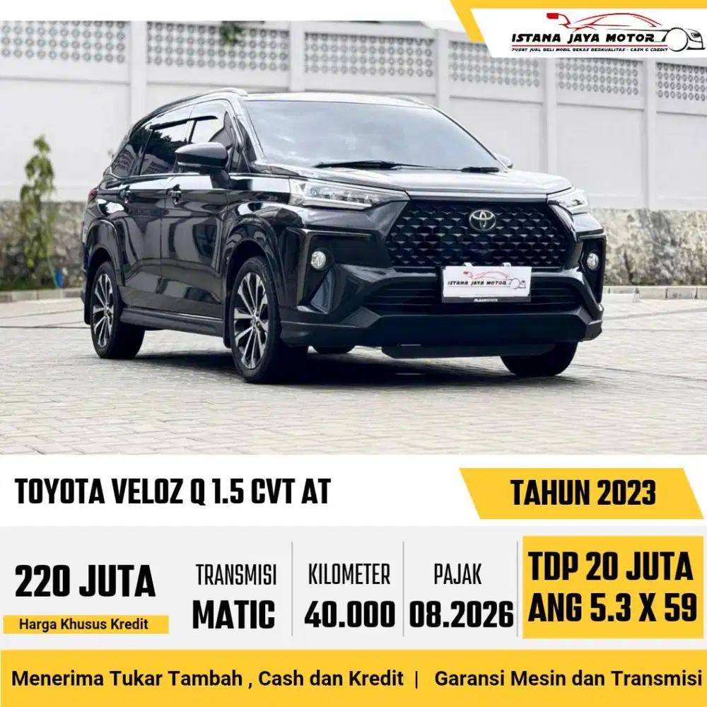 Toyota Veloz Q CVT 1.5 Automatic 2023 Hitam