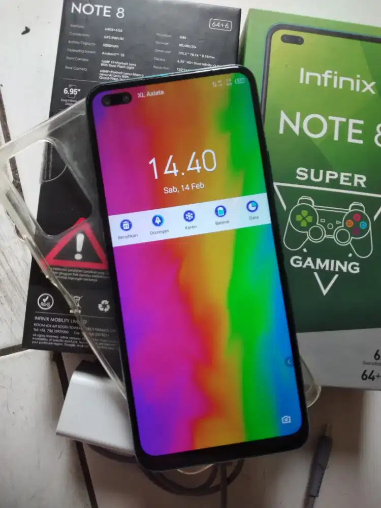 Infinix Note'8 ram,6/64ori'an Mulus Smua,Oke FP_On NoMinus,NoRetak