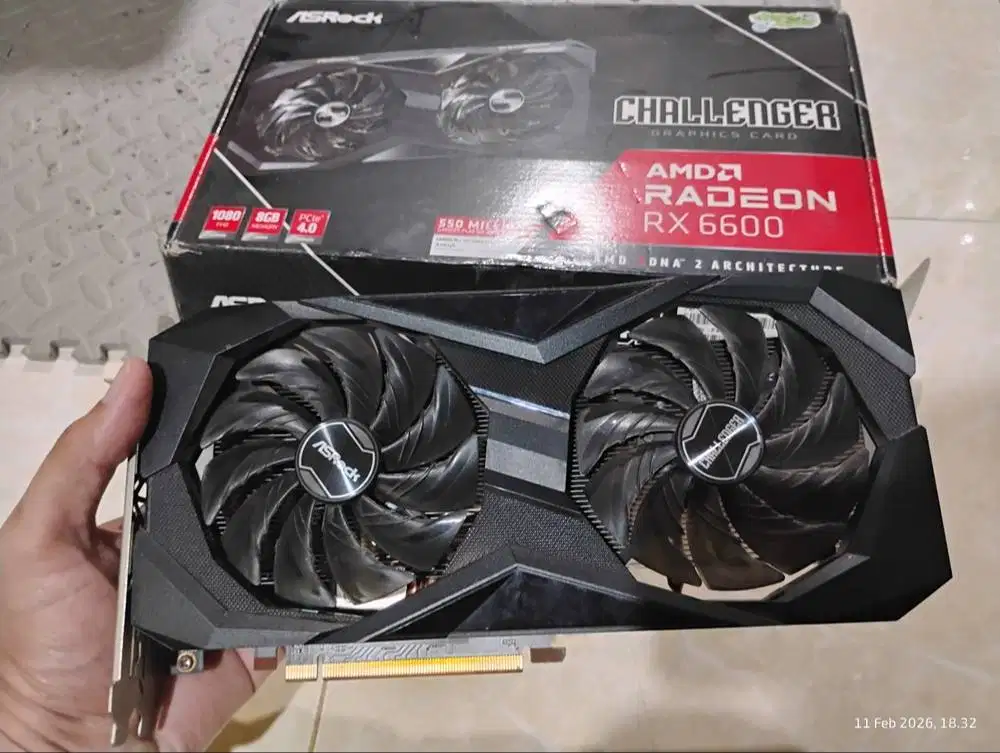 ASRock Challenger Radeon RX6600 8GB 128Bit DDR6 1x8 PinPower