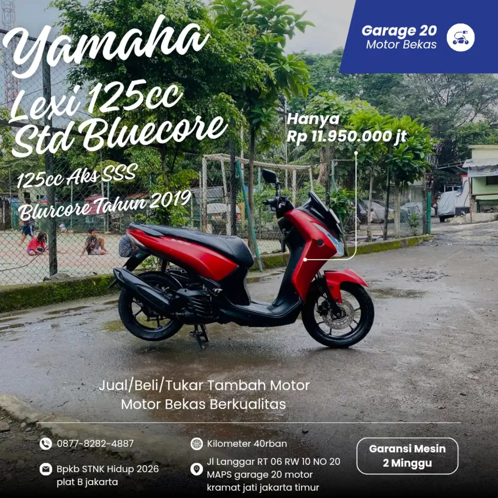 Yamaha Lexi 125cc Bluecore Aks SSS Tahun 2019 Pajak Hidup