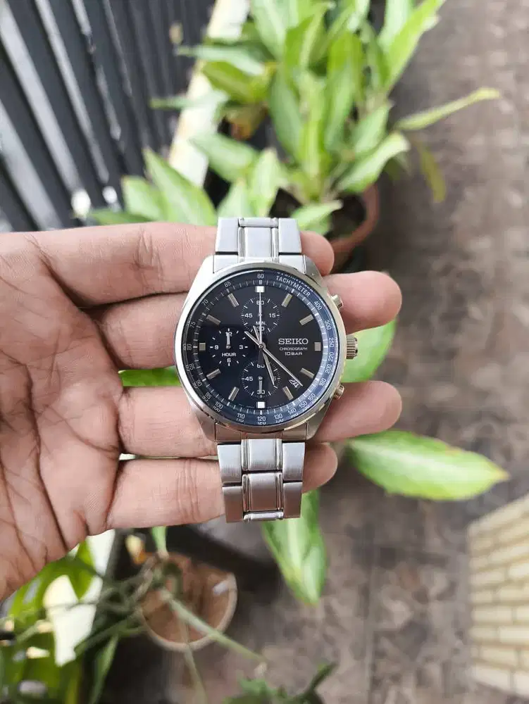 Seiko Chronograph Dark Blue Dial Quartz