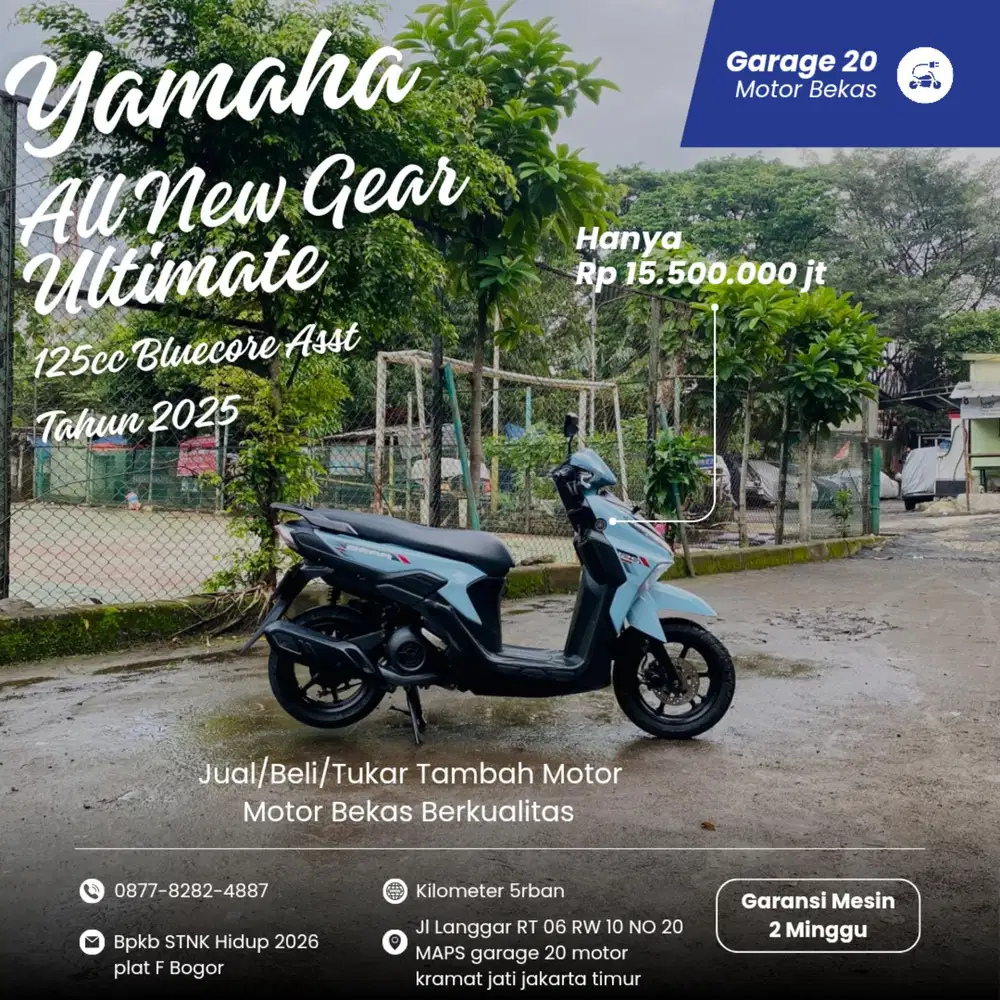 Yamaha Gear Ultima 125cc Asst FI tahun 2025 Pajak Hidup