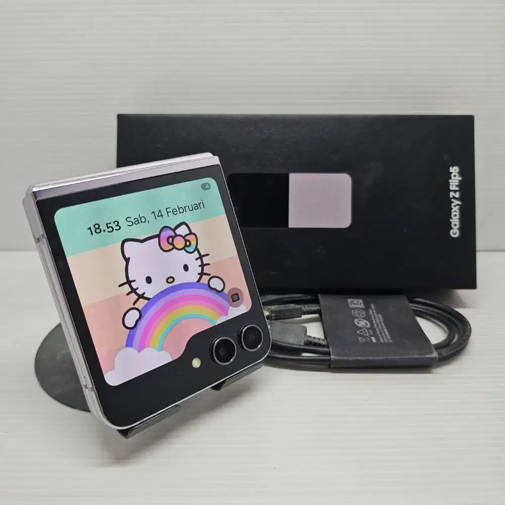 HOT SALE! 512GB! SAMSUNG GALAXY Z FLIP 5 5G LAVENDER RESMI SEIN FULLSE