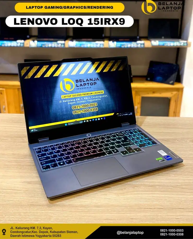 LENOVO LOQ 15IRX9/ intel i7 gen 13/ 512 GB /12 GB/RTX 3050/144 HZ/GARA
