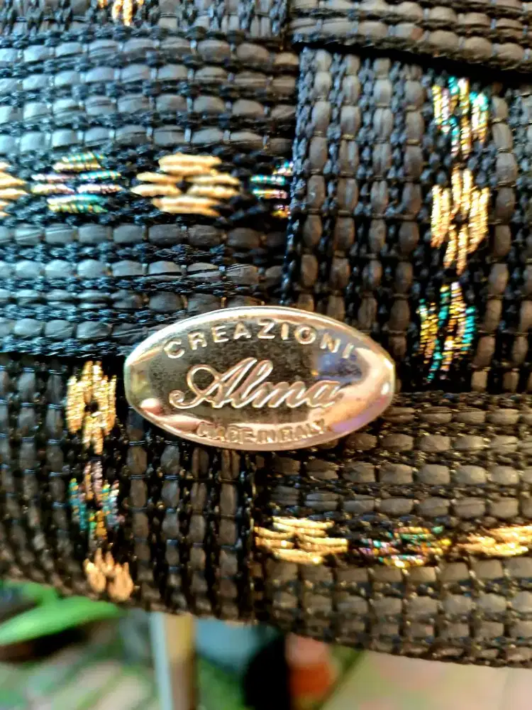 Handbag ALMA Rajut Vintage Kualitas tebal Made In Italy