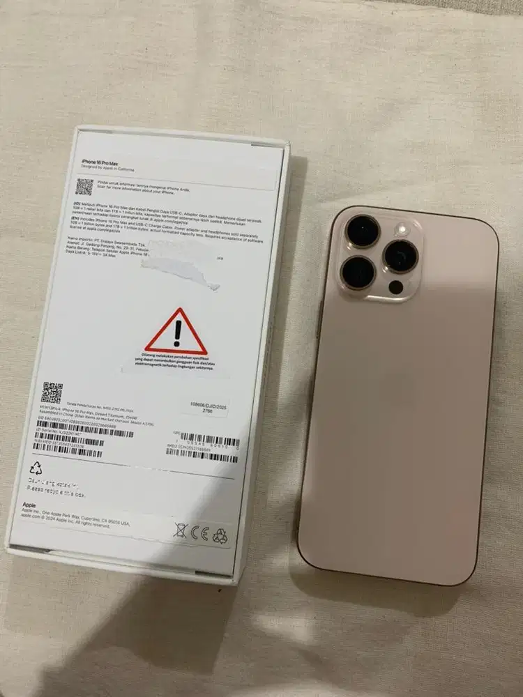 NEW IPHONE 16 PRO MAX DESSERT TITANIUM 256GB NEW GARANSI IBOX RESMI