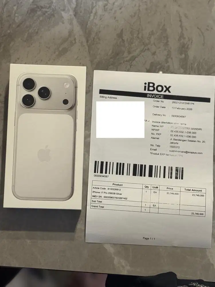 Iphone 17 Pro Silver 256GB Segel
