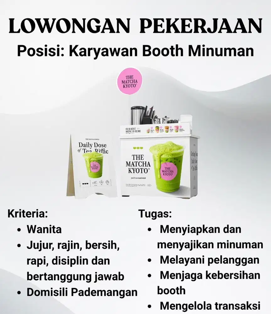 KARYAWAN BOOTH MINUMAN