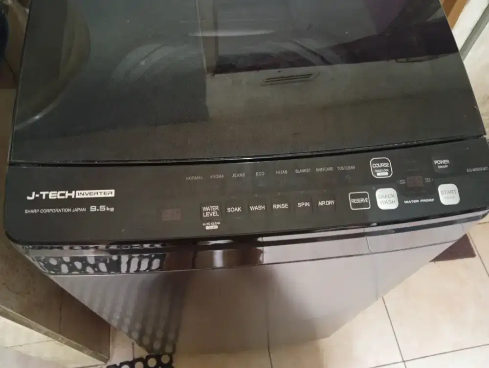 Dijual mesin cuci top load 9.5 kg merk sharp