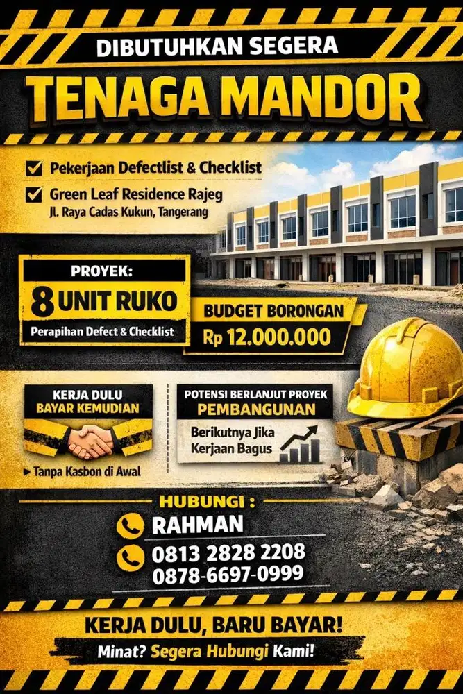 Mandor dan Tenaga Bangunan