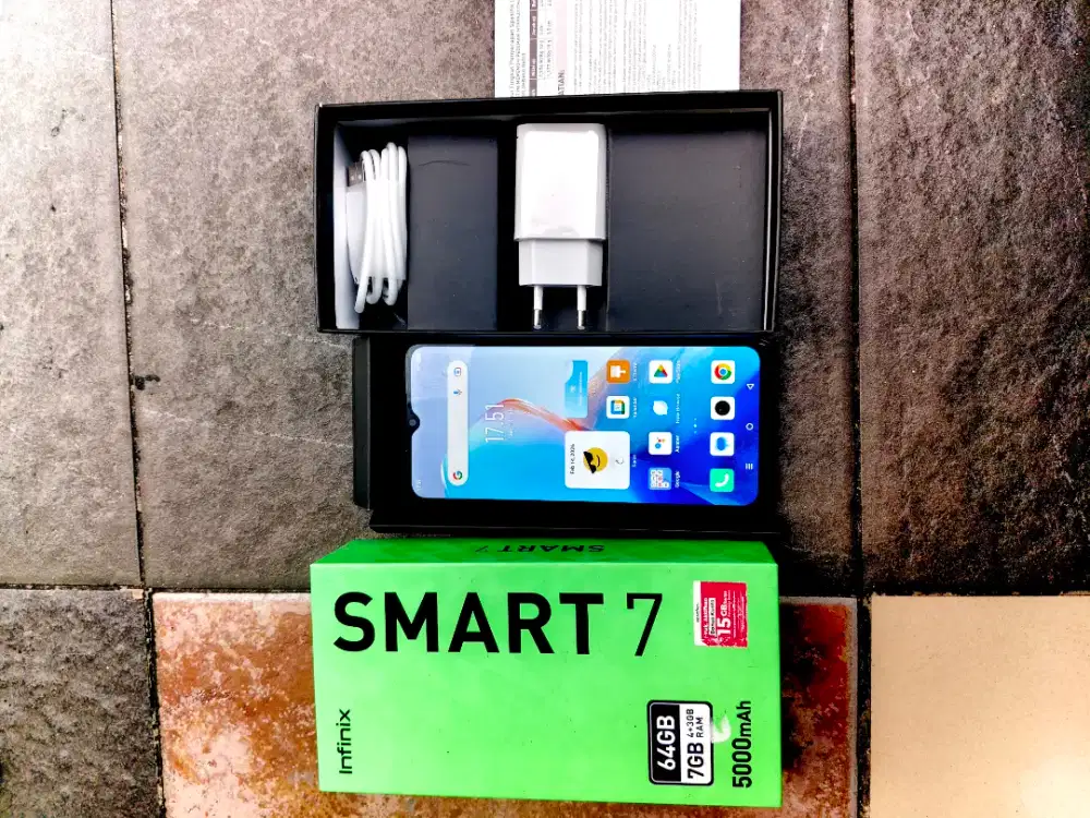 Infinix smart 7 4+3/64 fullset