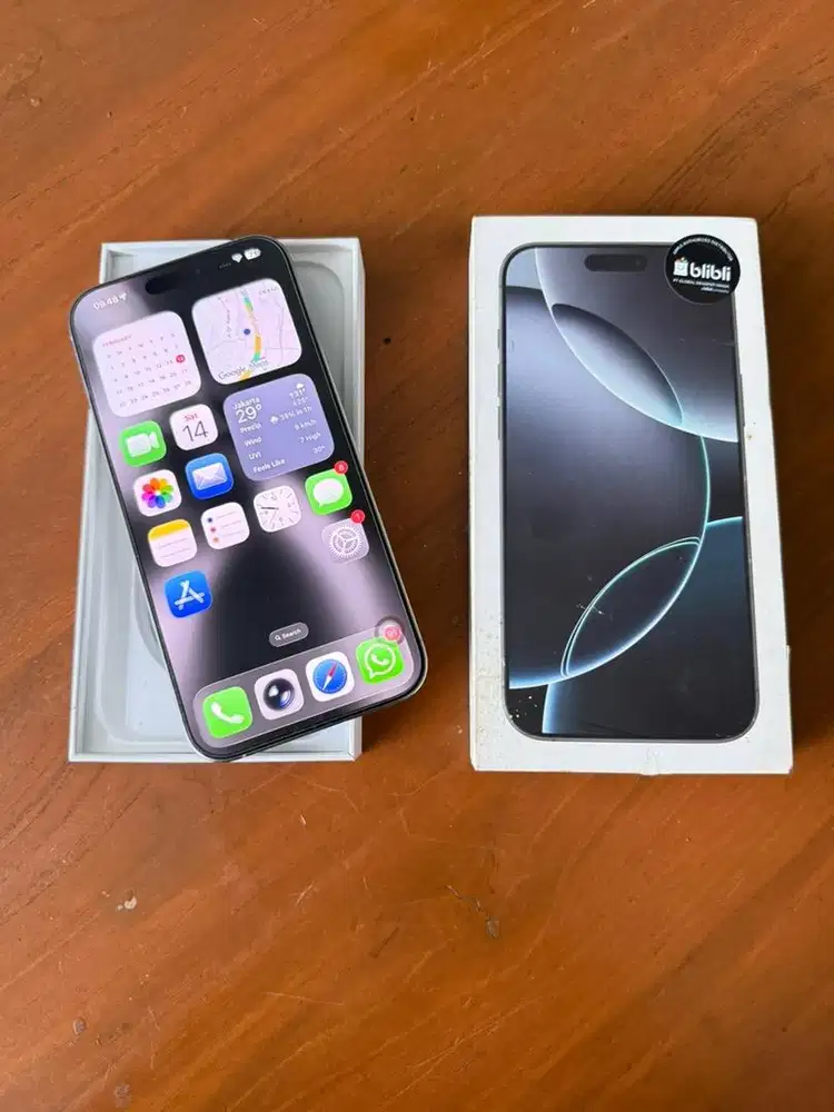 JUAL Iphone 16 Promax 256 GB Warna White Titanium Garansi ON Blibli