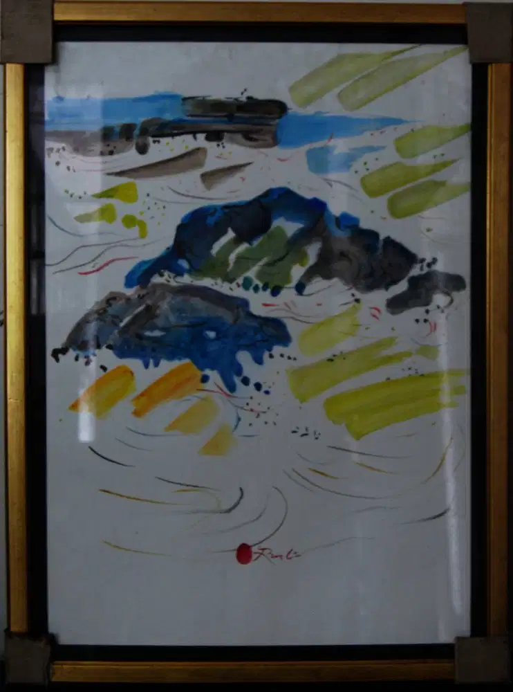 Lukisan Karya Rusli - Cat air diatas kertas