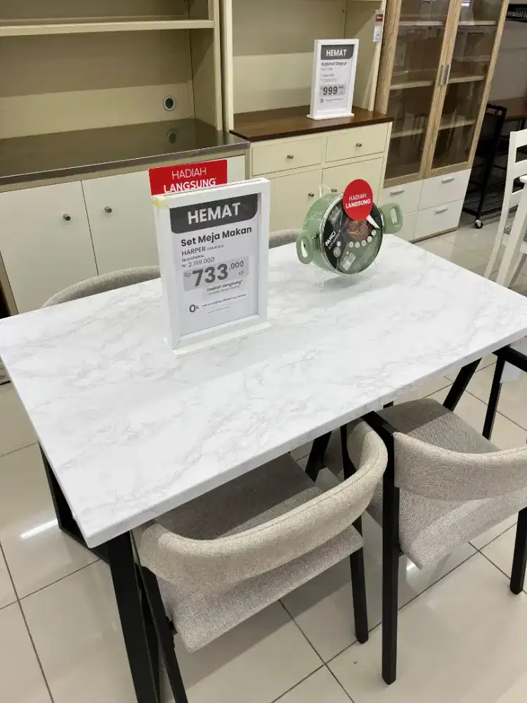 promo cicilan MEJA MAKAN cuma pakai ktp tanpa dp free angsuran 1-2×