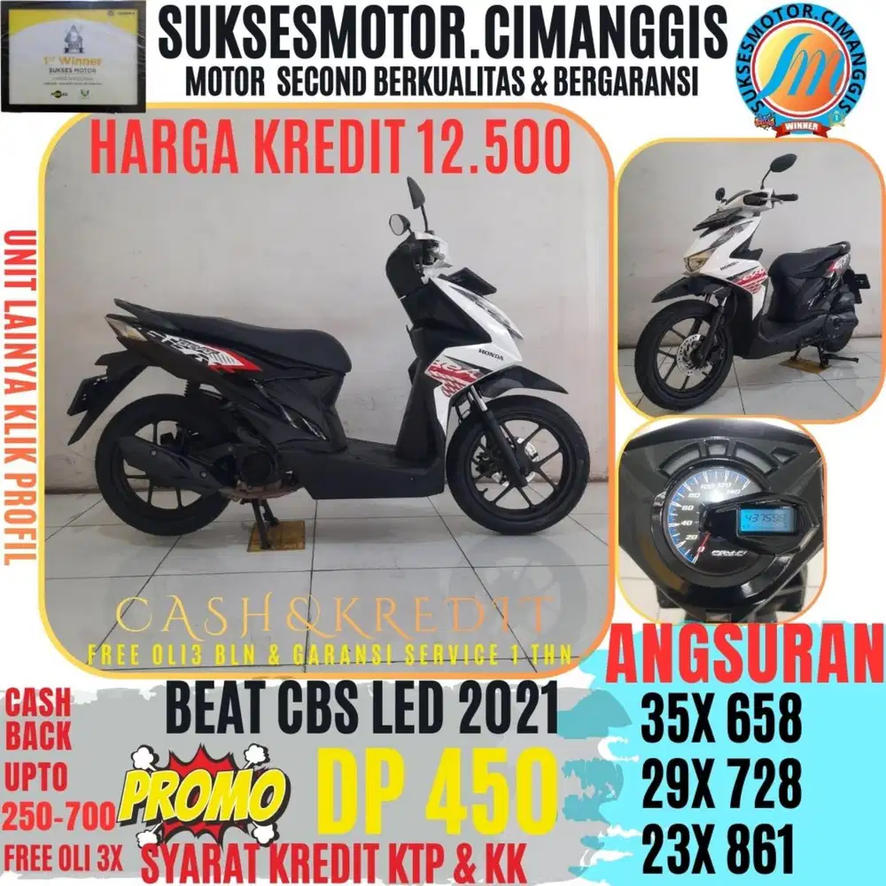 DP 450 BEAT CBS LED PROMOTERMURAH CASHBACK UPTO700RBU FREEOLI3X