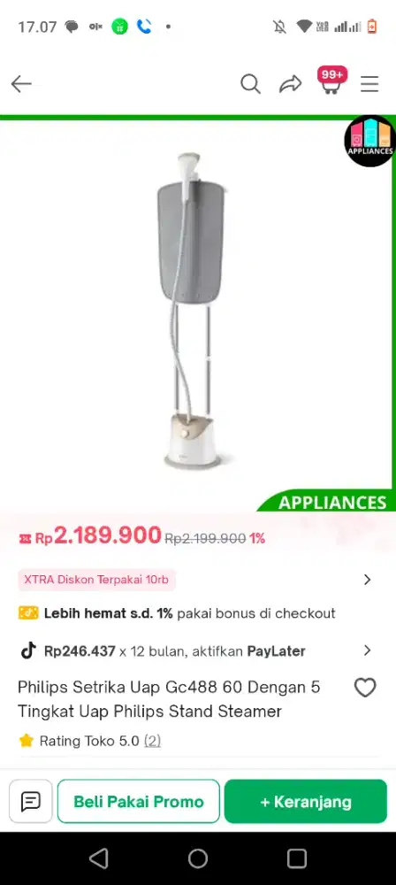 Stirka uap standing Philips