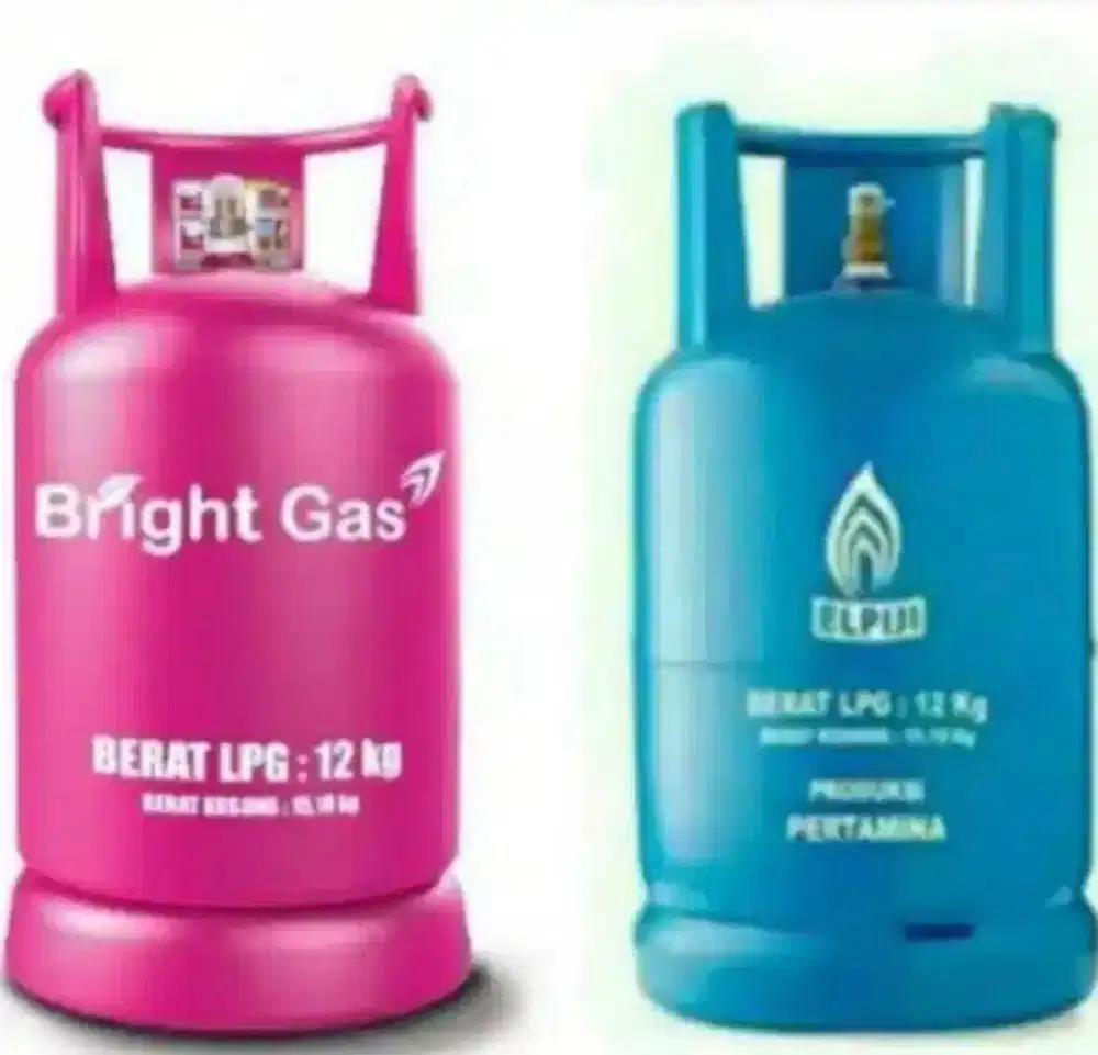 Dijual Tabung Gas Kosong 12 kg Pink dan Biru,