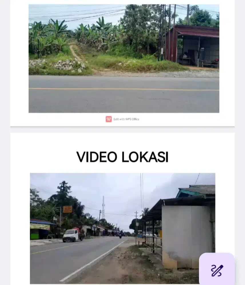 TANAH DIJUAL KILO 25 LUAS 9500m