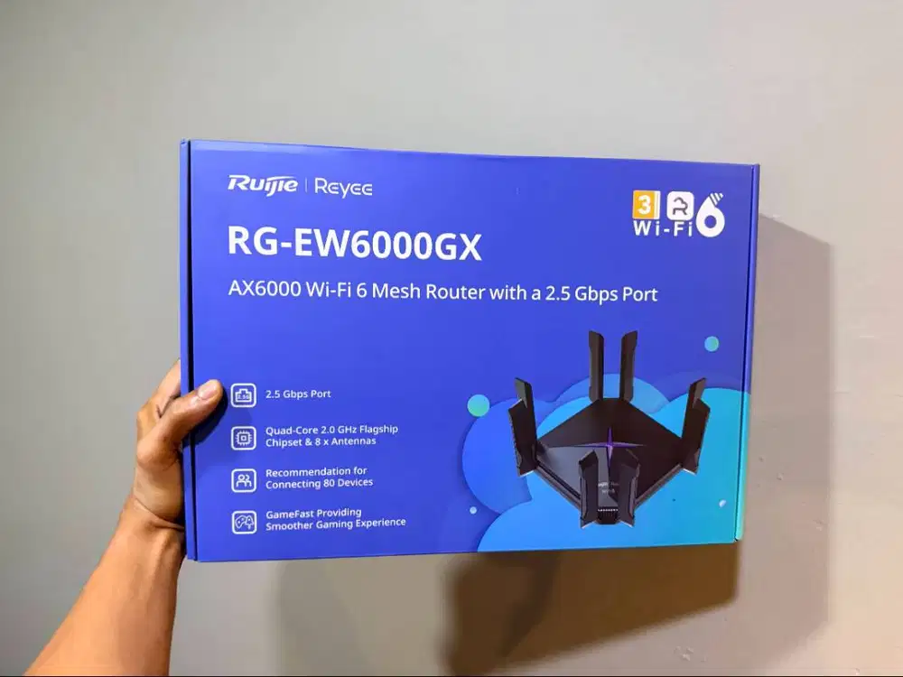 Ruijie RG-EW6000GX 6000M Wi-Fi 6 Mesh Gaming Router with 2.5G Port