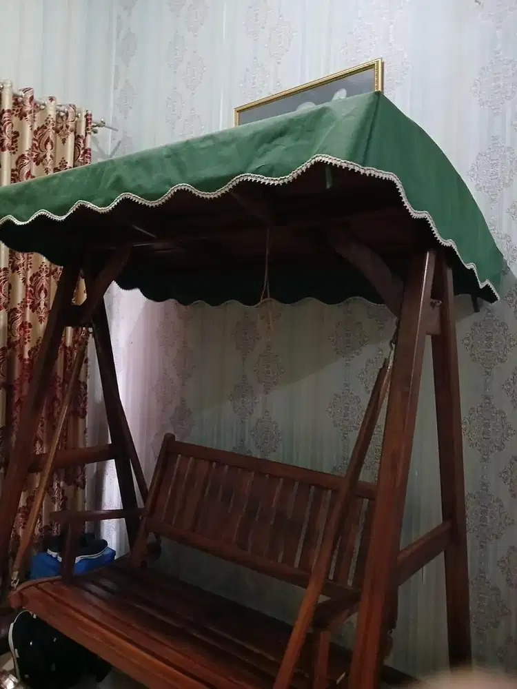 Ayunan kayu jati asli