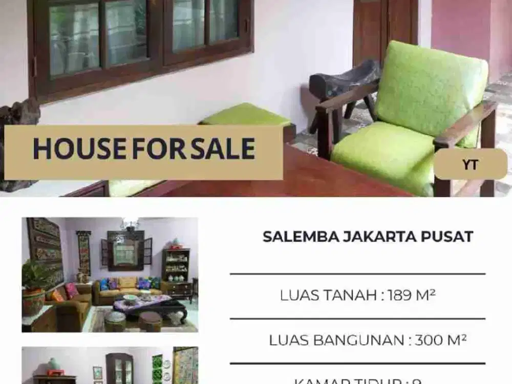 Dijual rumah strategis dekat RSCM di Jakarta Pusat