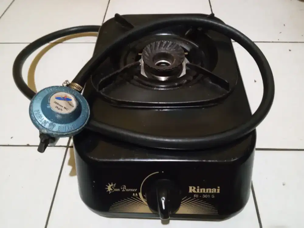 Kompor gas Rinnai 1 tungku + selang regulator