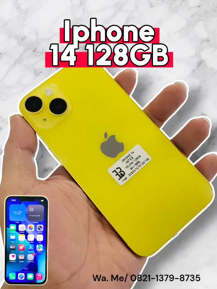 Iphone 14 128GB NORMAL MULUS FULSET ALL SIM