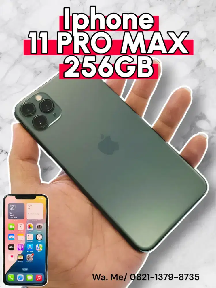 Iphone 11 pro max 256GB beacukai all sim mulus normal fulset