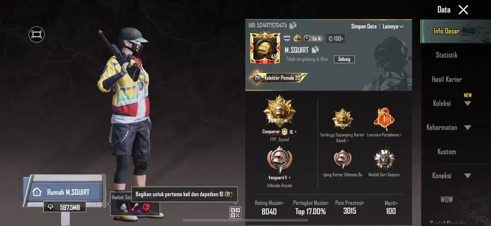 AKUN PUBG CONQUEROR POLOSAN