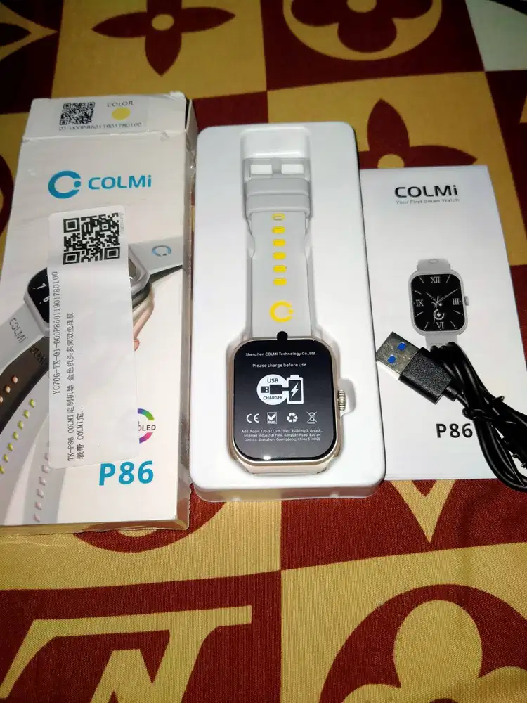 Smartwatch Merk COLMI Layar Lengkung Curved 1.93 (AMOLED) Lengkap