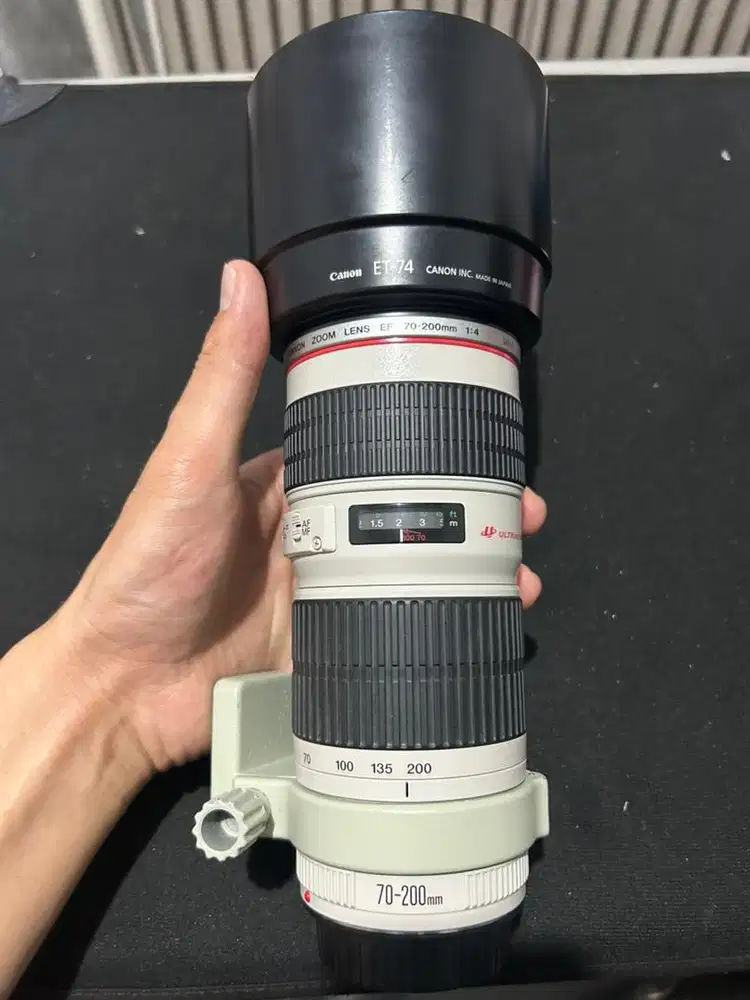Lensa Tele Canon 70-200mm f4 L USM MULUS