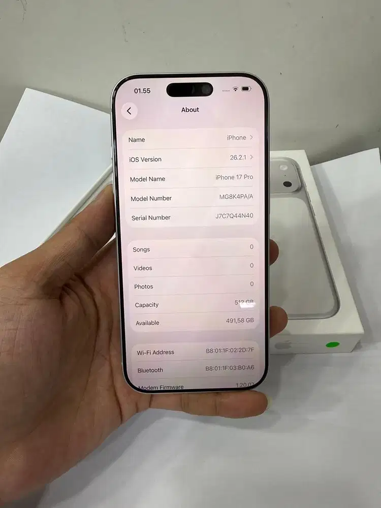 Iphone 17 pro 512 ibox like new silver
