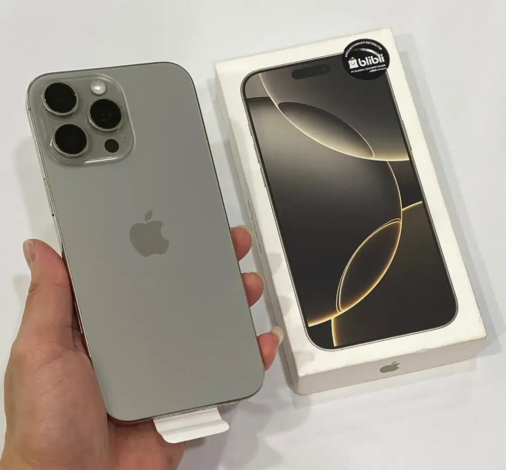 iPhone 16 Pro Max 256GB Natural Titanium Resmi iBox like new