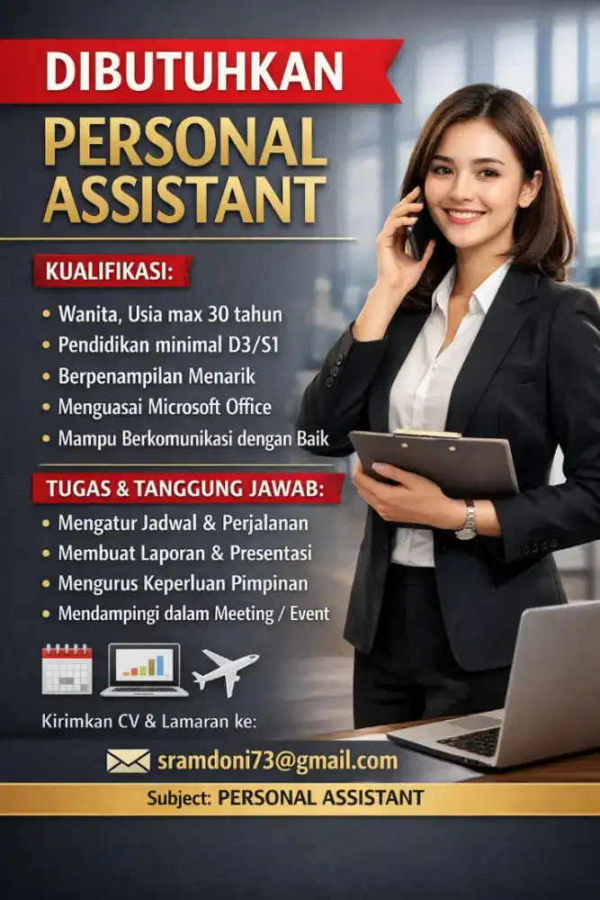 Lowongan Kerja Personal Asisstant Daerah Tambun Selatan Bekasi