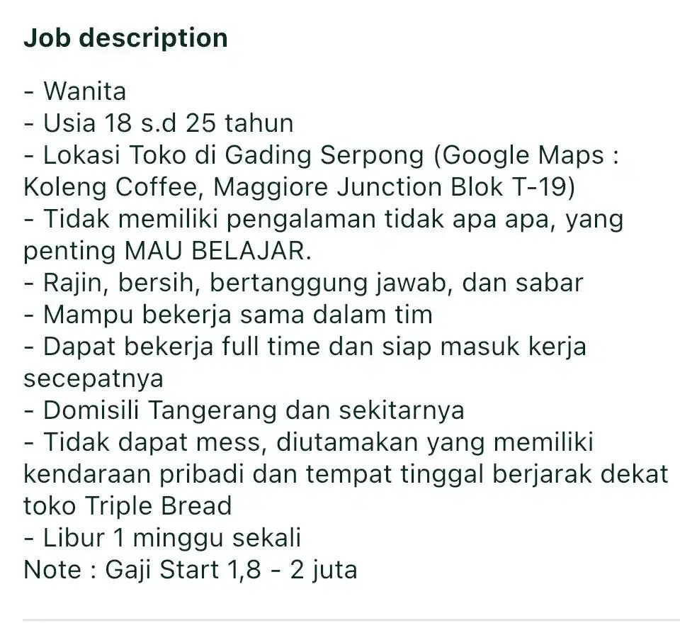 Staff Bakery Kitchen