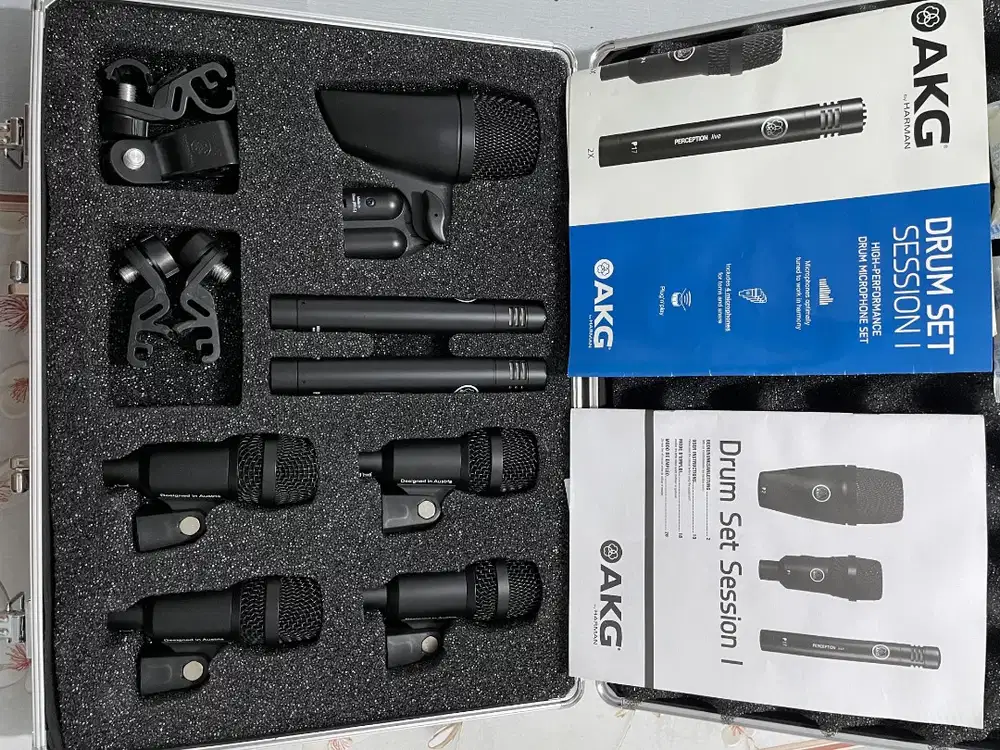 AKG Drum Set Sessions 1 (7 Mic) Mulus Like New ORI