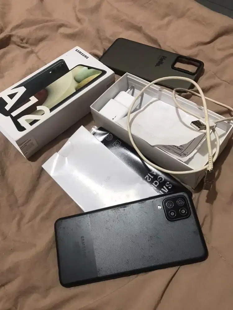 HP HANDPHONE ANDROID SAMSUNG A12 4/128 FULLSET NORMAL ISTIMEWA